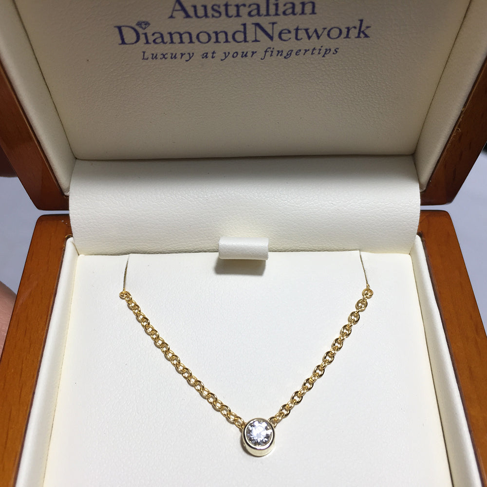 Three Row Diamond Slide Necklace in 14k white gold(dp-1024)